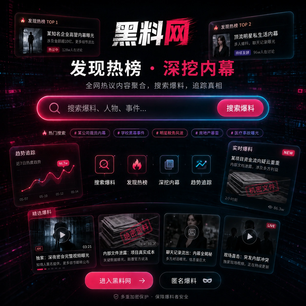 热点榜单页面视觉
